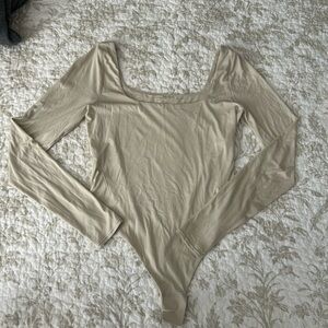 Lululemon Wundermost Ultra-Soft Nulu Square-Neck Long-Sleeve in Bone